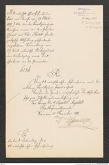 k.k. naturhistorisches Hofmuseum, Intendanzakten 1885-1896 (Hauer), Aktenzahl Z.682.a/1889, Seite 1